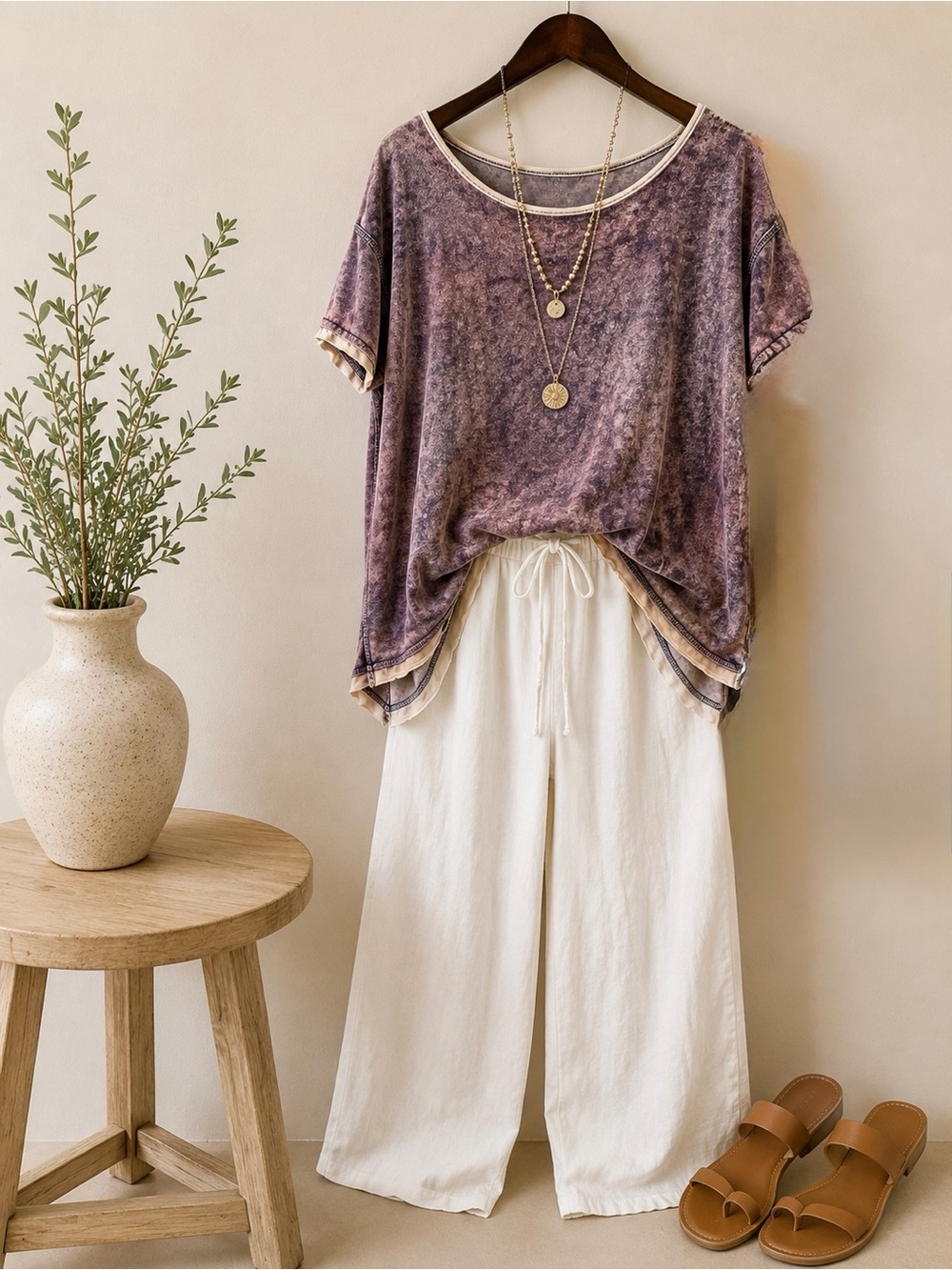 Free People | We The Free Mineral Wash Tee | Purple | Oversized | Small